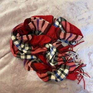 Plaid neck scarf